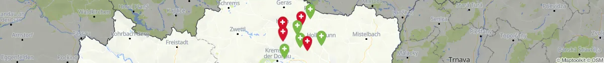 Map view for Pharmacies emergency services nearby Eggenburg (Horn, Niederösterreich)